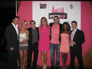 Michelle Miller with friends at a cancer benefit in Chicago.