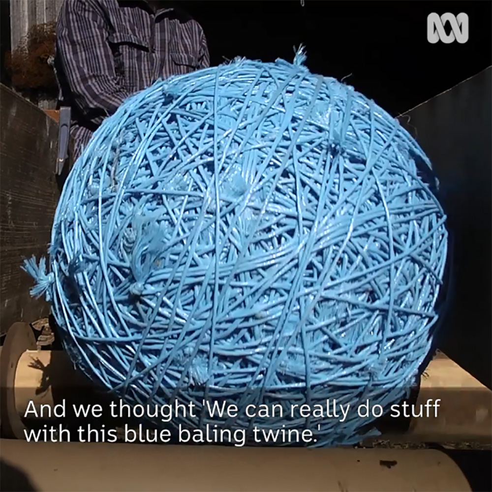 What a farmer creates with blue baling twine will blow you away AGDAILY